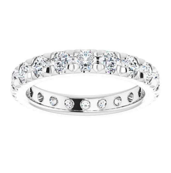14K Yellow Or White Gold Round 3 Mm Vs, F+ Polished 2 1/8 Ctw Lab-Grown Diamond Eternity Band,
