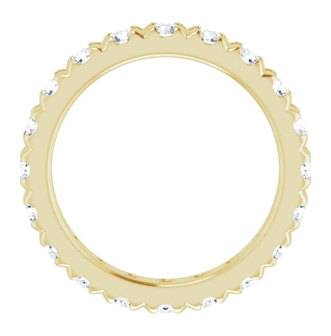 14K Yellow Or White Gold Round 3 Mm Vs, F+ Polished 2 1/8 Ctw Lab-Grown Diamond Eternity Band,