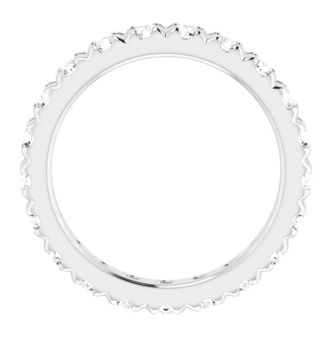 14K Yellow Or White Gold Round 2.75 Mm Vs, F+ Polished 1 1/2 Ctw Lab-Grown Diamond Eternity Band