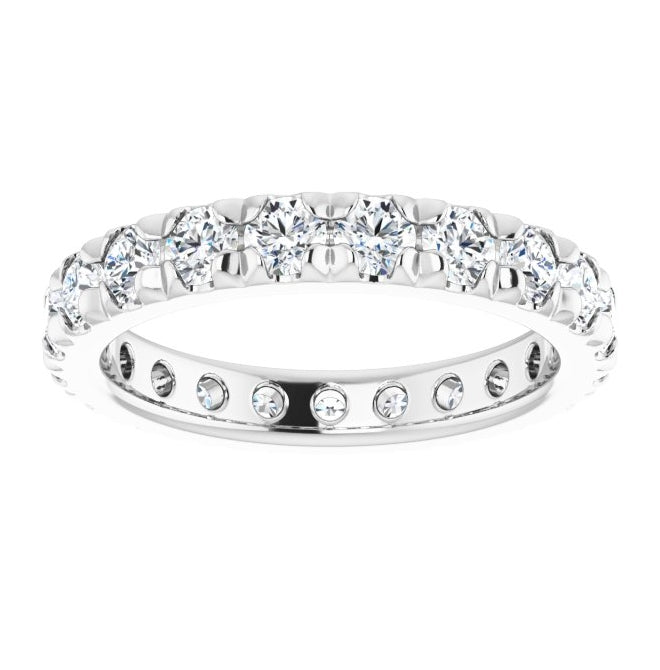 14K Yellow Or White Gold Round 2.75 Mm Vs, F+ Polished 1 1/2 Ctw Lab-Grown Diamond Eternity Band