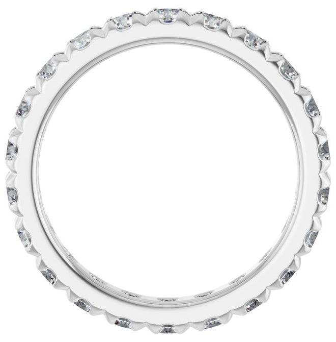 14K Yellow Or White Gold Round 2.75 Mm Vs, F+ Polished 1 1/2 Ctw Lab-Grown Diamond Eternity Band