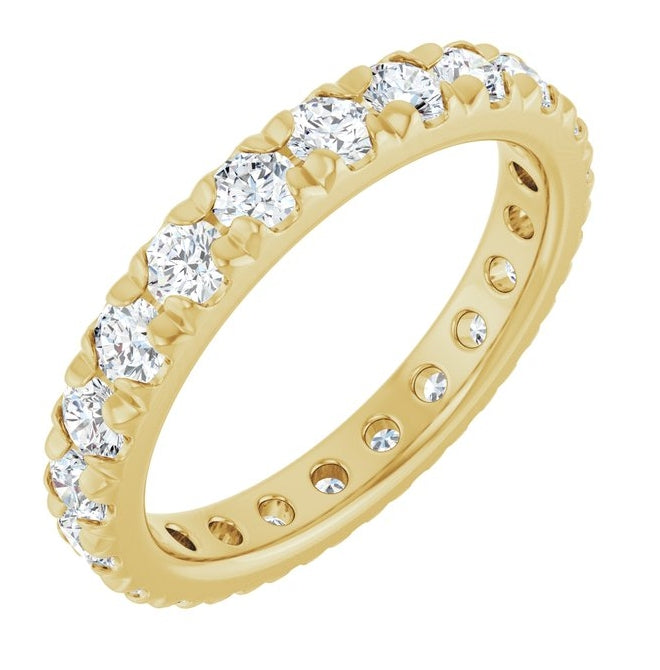 14K Yellow Or White Gold Round 2.75 Mm Vs, F+ Polished 1 1/2 Ctw Lab-Grown Diamond Eternity Band