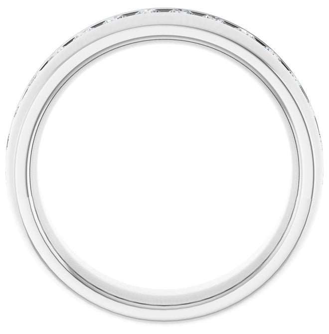 14K Yellow Or White Gold  Round  2.5 Mm Vs, F+  Polished 1 Ctw Lab-Grown Diamond Band