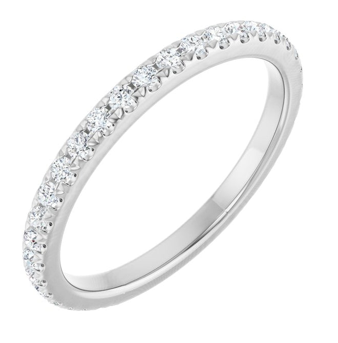 14K Yellow Or White Gold Round 1.5 Mm Polished 3/8 Ctw Lab-Grown Diamond Anniversary Band