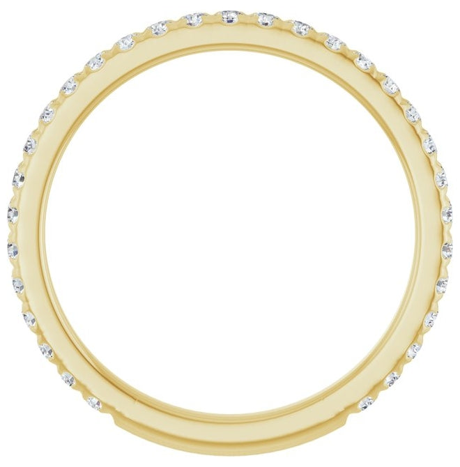 14K Yellow Or White Gold Round 1.5 Mm Polished 3/8 Ctw Lab-Grown Diamond Anniversary Band