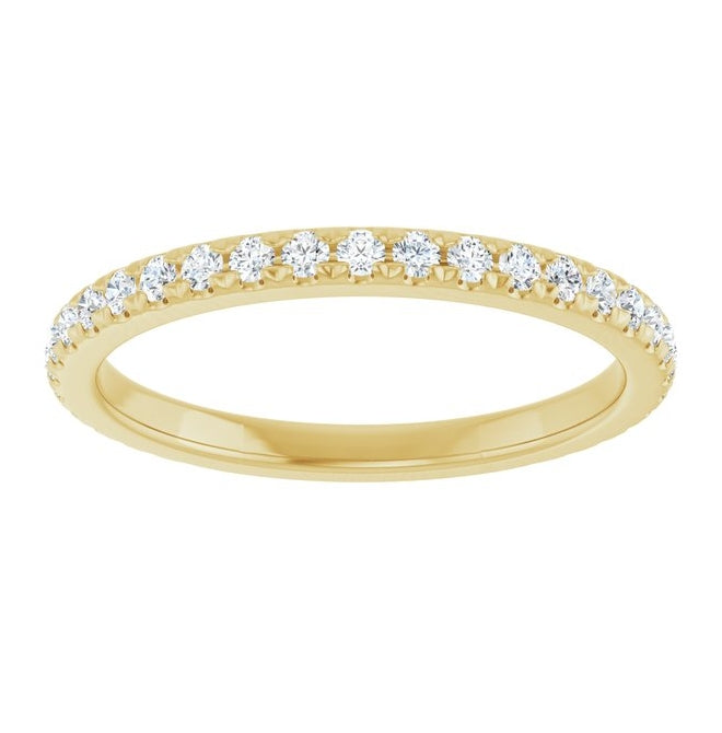 14K Yellow Or White Gold Round 1.5 Mm Polished 3/8 Ctw Lab-Grown Diamond Anniversary Band