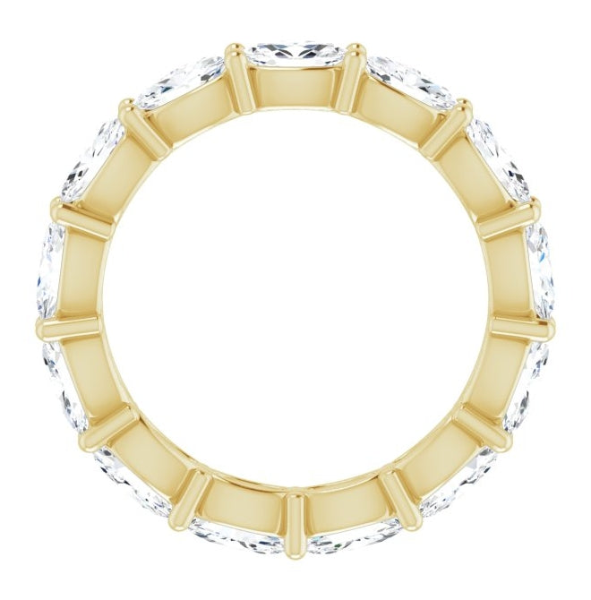 14K Yellow Or White Gold Oval 5 X 3 Mm Vs, F-G Polished 2 1/2 Ctw Lab-Grown Diamond Eternity Band