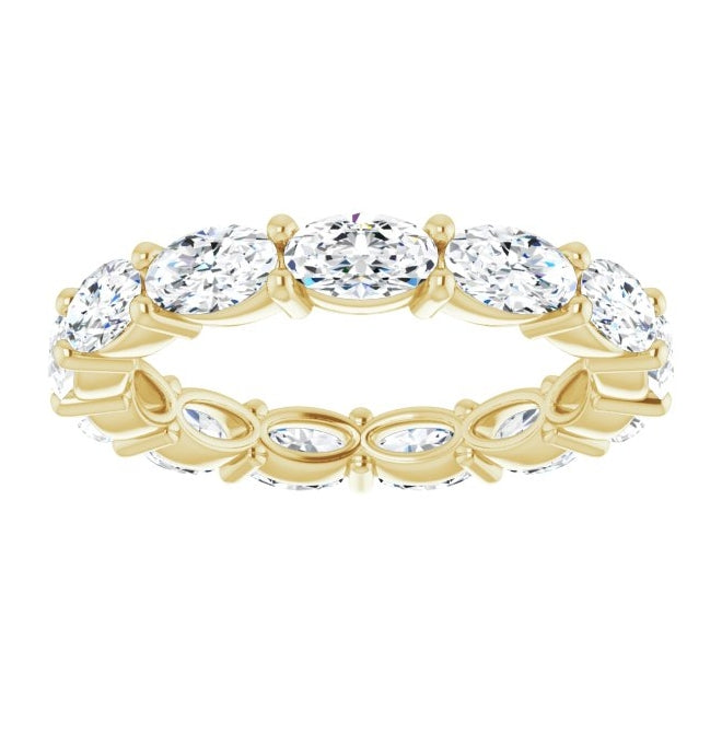 14K Yellow Or White Gold Oval 5 X 3 Mm Vs, F-G Polished 2 1/2 Ctw Lab-Grown Diamond Eternity Band