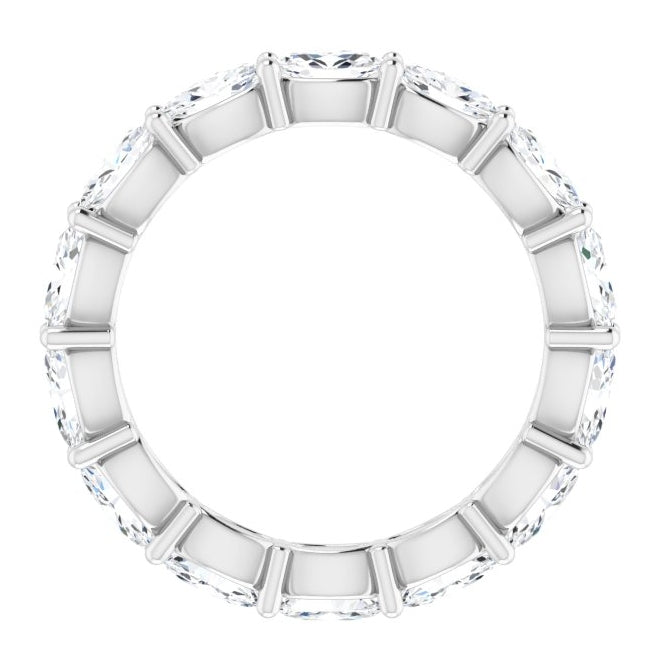 14K White Gold Oval 5 X 3 Mm Vs, F-G Polished 2 3/4 Ctw Lab-Grown Diamond Eternity Band Size 7.5