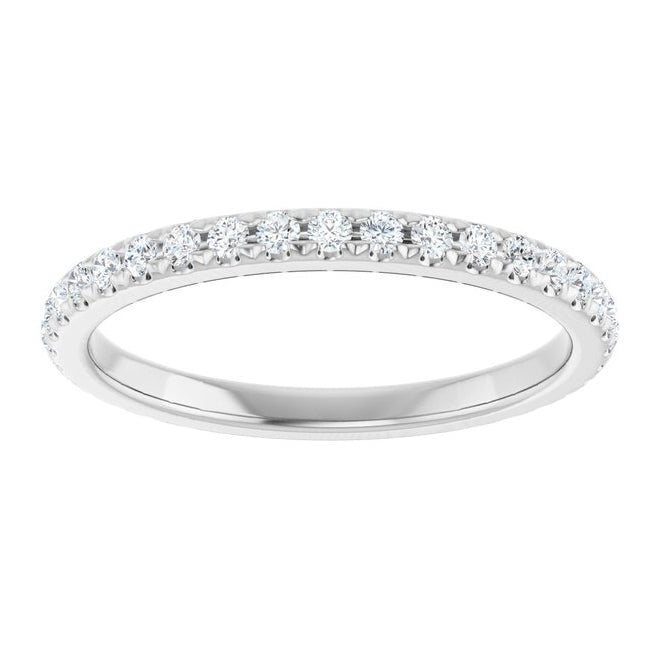 14K Yellow Or White Gold Round 1.5 Mm Polished 3/8 Ctw Lab-Grown Diamond Anniversary Band