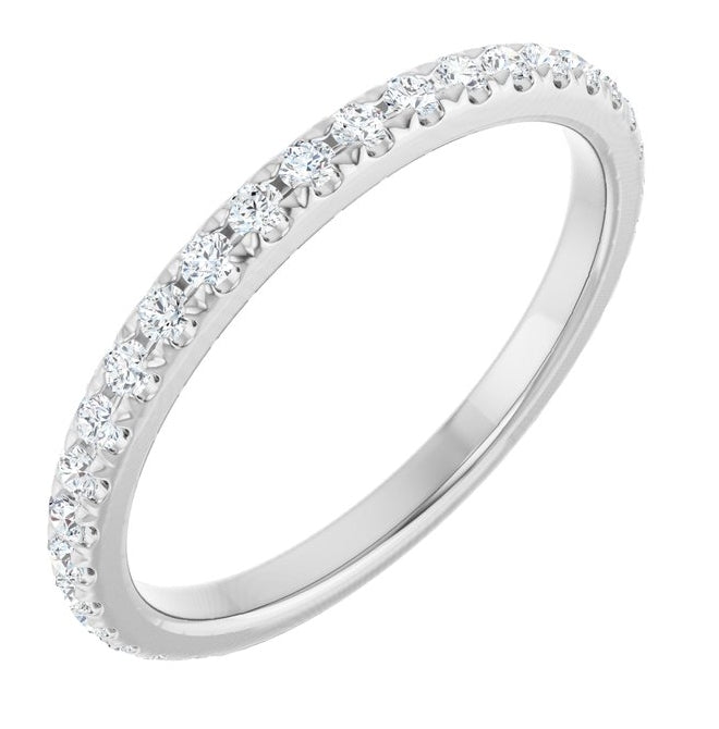 14K Yellow Or White Gold Round 1.5 Mm Polished 3/8 Ctw Lab-Grown Diamond Anniversary Band
