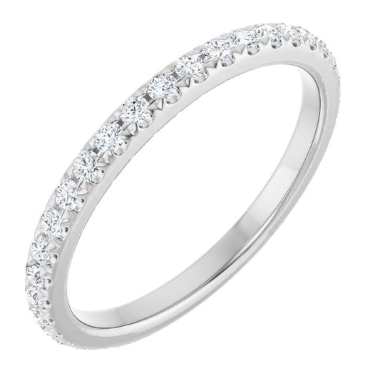14K Yellow Or White Gold Round 1.5 Mm Polished 3/8 Ctw Lab-Grown Diamond Anniversary Band