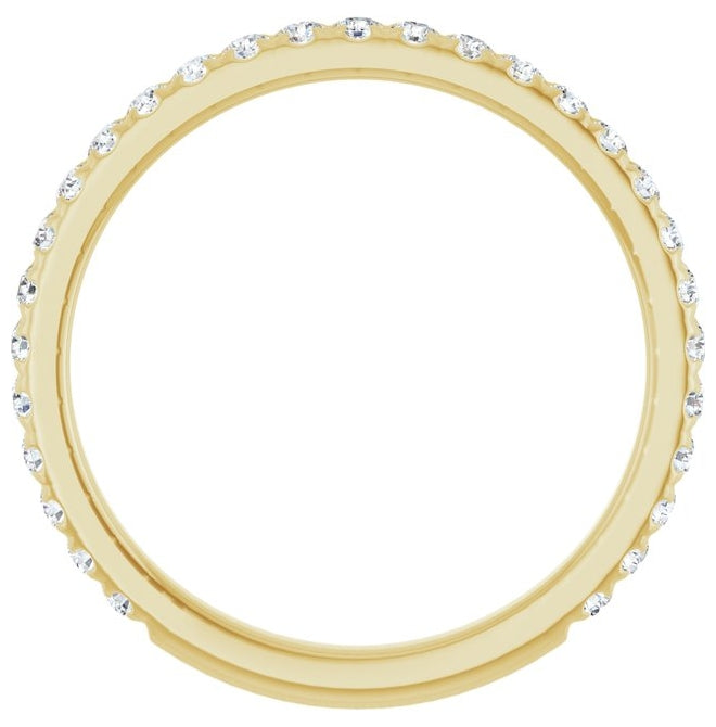 14K Yellow Or White Gold Round 1.5 Mm Polished 3/8 Ctw Lab-Grown Diamond Anniversary Band