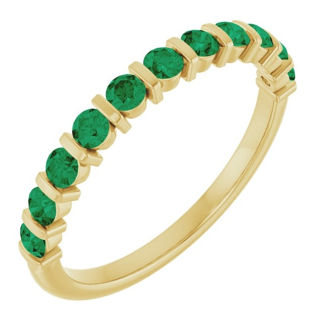 14K Yellow Or White Gold Round 2.25 Mm Polished Lab-Grown Anniversary Band
