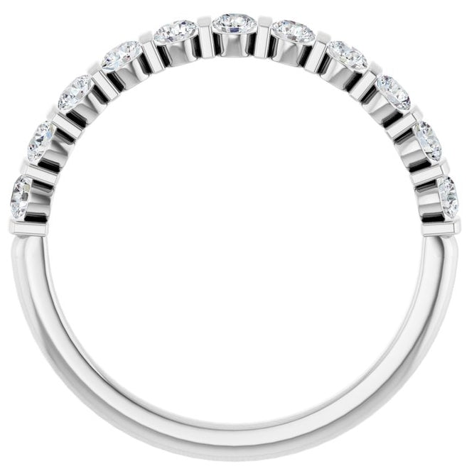 14K Yellow Or White Gold Round 2.25 Mm Polished Lab-Grown Anniversary Band