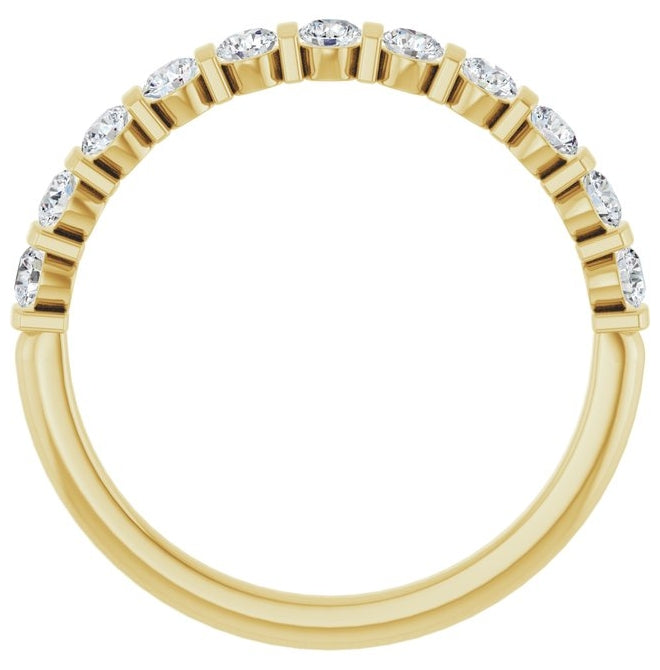 14K Yellow Or White Gold Round 2.25 Mm Polished Lab-Grown Anniversary Band