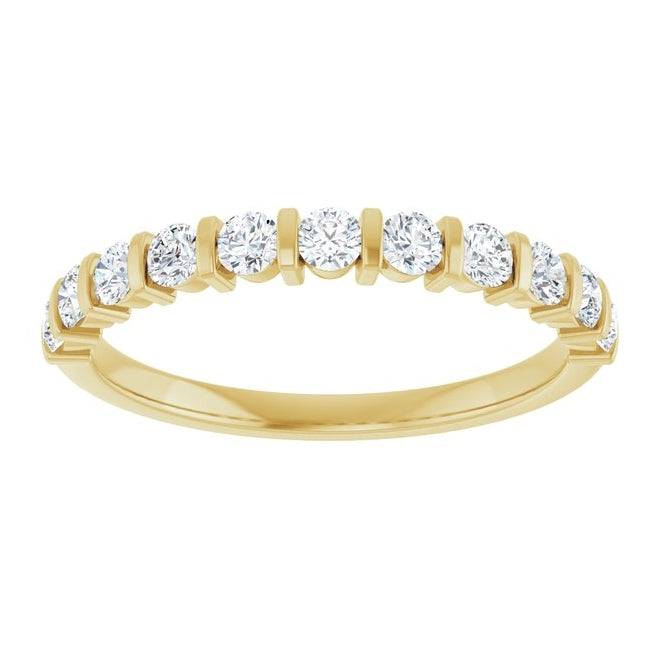 14K Yellow Or White Gold Round 2.25 Mm Polished Lab-Grown Anniversary Band