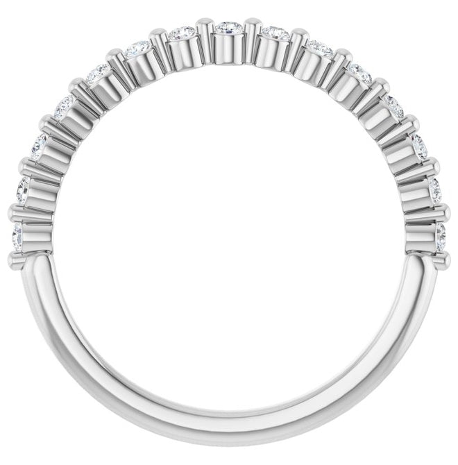 14K Yellow Or White Gold Round 1.5 Mm Polished 1/5 Ctw Lab-Grown Diamond Anniversary Band Size 7
