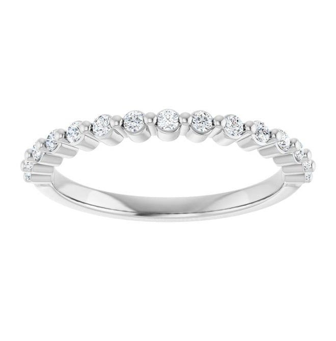 14K Yellow Or White Gold Round 1.5 Mm Polished 1/5 Ctw Lab-Grown Diamond Anniversary Band Size 7