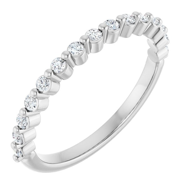 14K Yellow Or White Gold Round 1.5 Mm Polished 1/5 Ctw Lab-Grown Diamond Anniversary Band Size 7