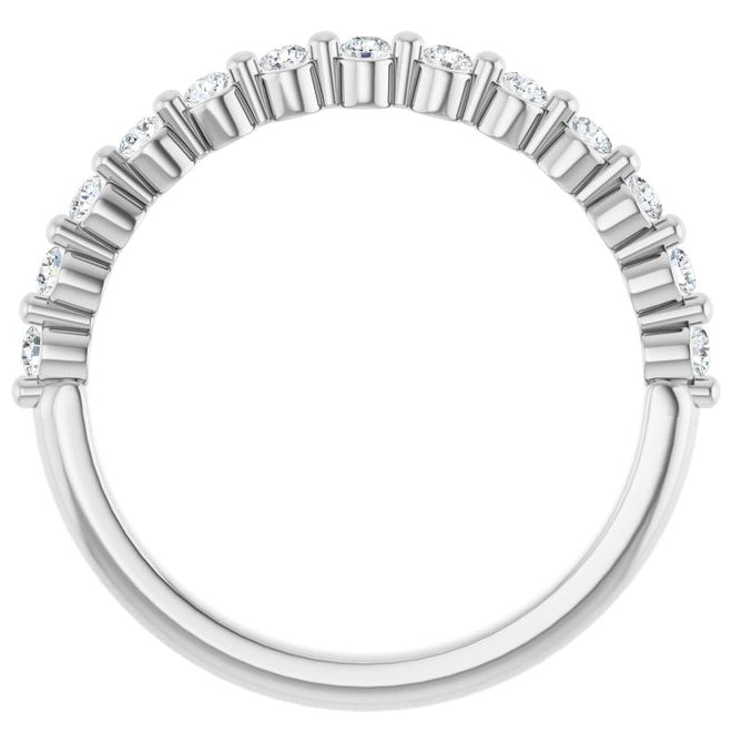14K Yellow Or White Gold Round 1.7 Mm Polished 1/4 Ctw Lab-Grown Diamond Anniversary Band Size 7