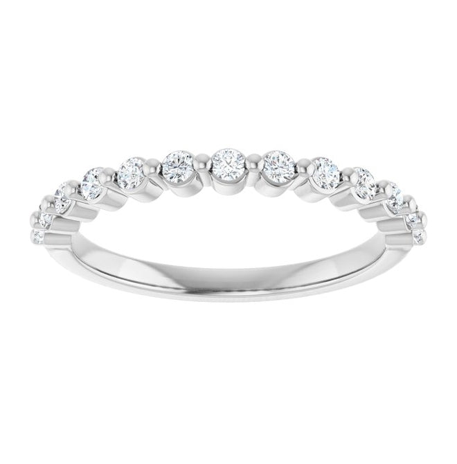 14K Yellow Or White Gold Round 1.7 Mm Polished 1/4 Ctw Lab-Grown Diamond Anniversary Band Size 7