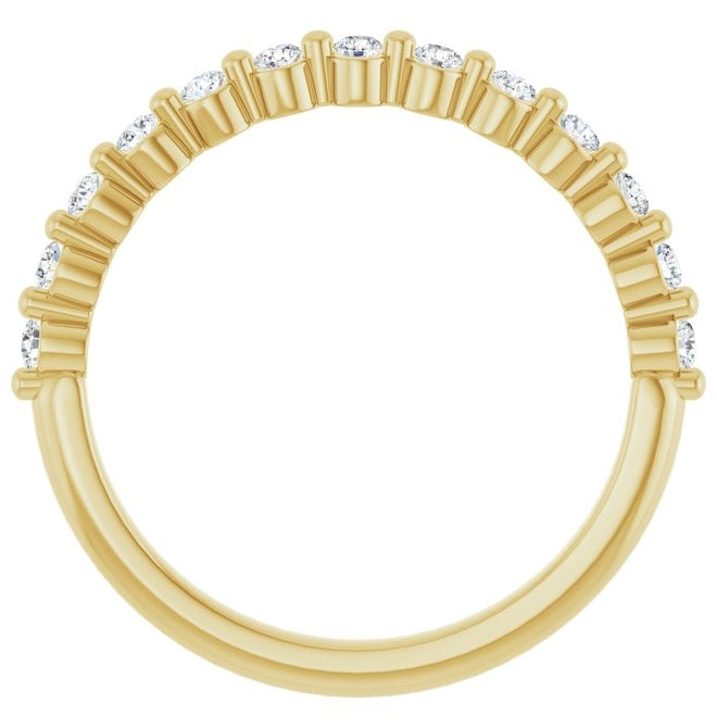 14K Yellow Or White Gold Round 1.7 Mm Polished 1/4 Ctw Lab-Grown Diamond Anniversary Band Size 7