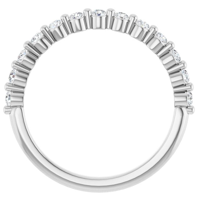14K Yellow Or White Gold Round 1.75 Mm Polished 1/4 Ctw Lab-Grown Diamond Anniversary Band Size 7