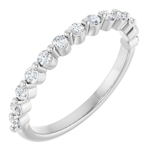 14K Yellow Or White Gold Round 1.75 Mm Polished 1/4 Ctw Lab-Grown Diamond Anniversary Band Size 7