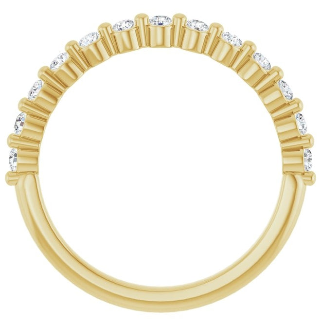 14K Yellow Or White Gold Round 1.75 Mm Polished 1/4 Ctw Lab-Grown Diamond Anniversary Band Size 7
