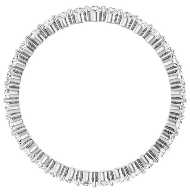 14K Yellow Or White Gold Round 1.5 Mm Vs, F-G  Polished 1/2 Ctw Lab-Grown Diamond Eternity Band Size 7
