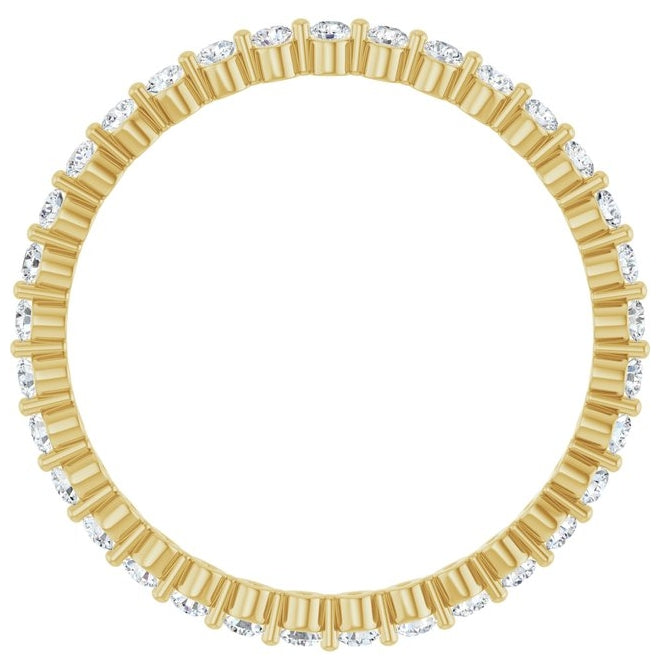 14K Yellow Or White Gold Round 1.5 Mm Vs, F-G  Polished 1/2 Ctw Lab-Grown Diamond Eternity Band Size 7