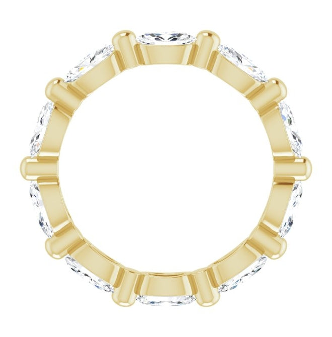 14K Yellow Or White Gold Oval 5 X 3 Mm Vs, F-G  Polished 1 9/10 Ctw Lab-Grown Diamond Eternity Band