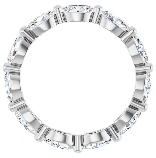 14K Yellow Or White Gold Oval 5 X 3 Mm Vs, F-G  Polished 1 9/10 Ctw Lab-Grown Diamond Eternity Band