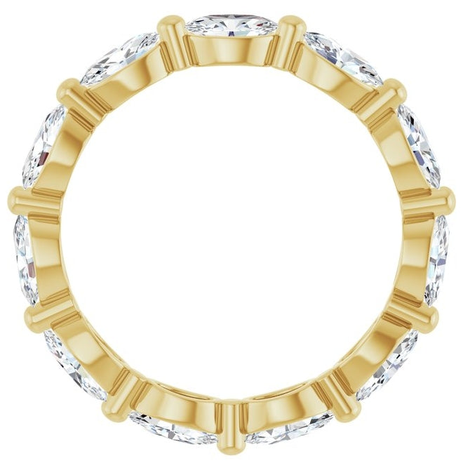 14K Yellow Or White Gold Oval 5 X 3 Mm Vs, F-G  Polished 1 9/10 Ctw Lab-Grown Diamond Eternity Band
