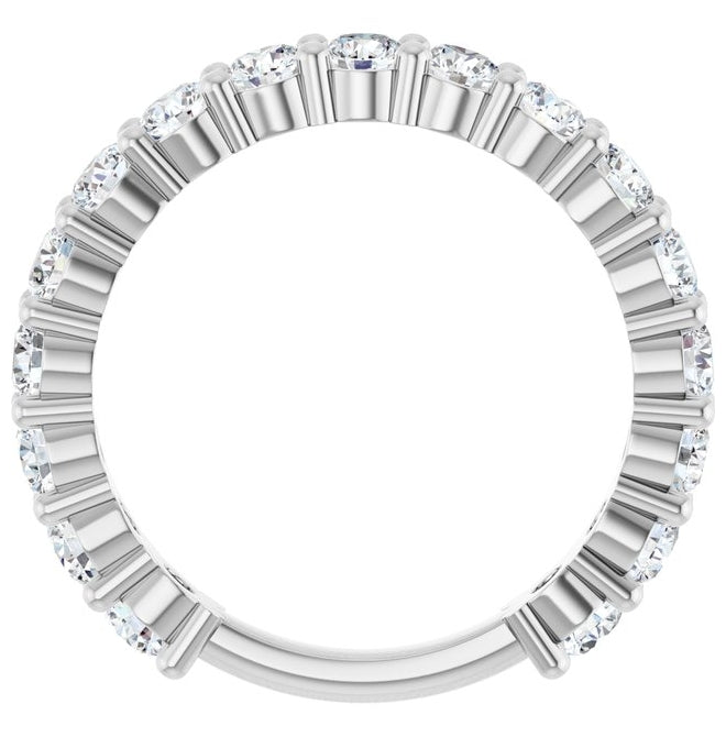 14K Yellow Or White Gold Round 3 Mm Polished 1 3/4 Ctw Lab-Grown Diamond Anniversary Band Size 7