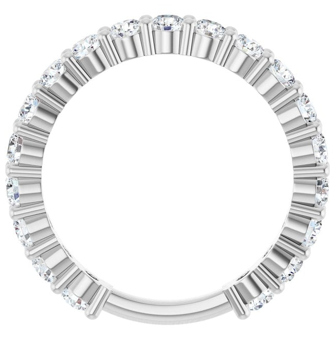 14K Yellow Or White Gold Round 2.8 Mm Polished 1 1/3 Ctw Lab-Grown Diamond Anniversary Band Size 7