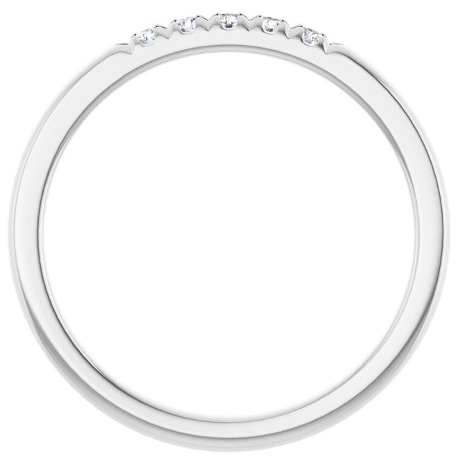 14K Yellow Or White Gold Round 1.75 Mm Polished 1/10 Ctw Lab-Grown Diamond French-Set Anniversary Band
