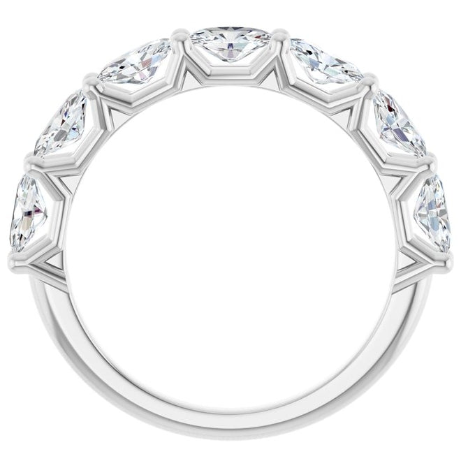 14K Yellow Or White Gold Oval 5 X 3 Mm Polished 1 1/3 Ctw Lab-Grown Diamond Anniversary Band Size 7