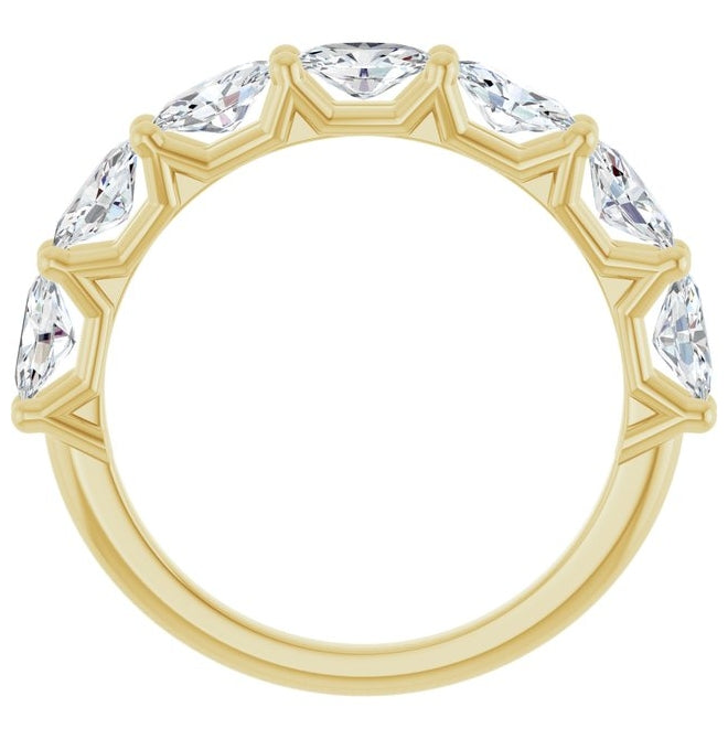 14K Yellow Or White Gold Oval 5 X 3 Mm Polished 1 1/3 Ctw Lab-Grown Diamond Anniversary Band Size 7