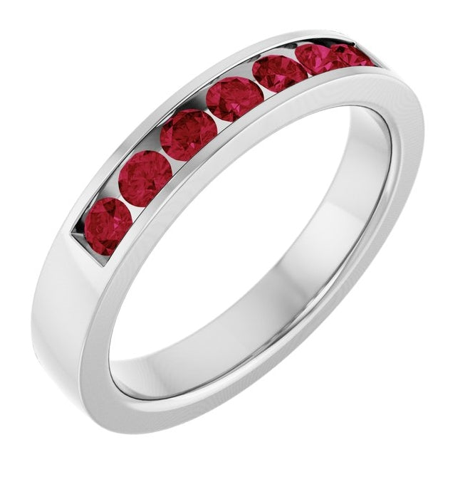 14K Yellow Or White Gold Round 2.5 Mm Polished Lab-Grown Anniversary Band, Size 7