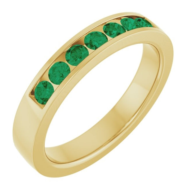 14K Yellow Or White Gold Round 2.5 Mm Polished Lab-Grown Anniversary Band, Size 7