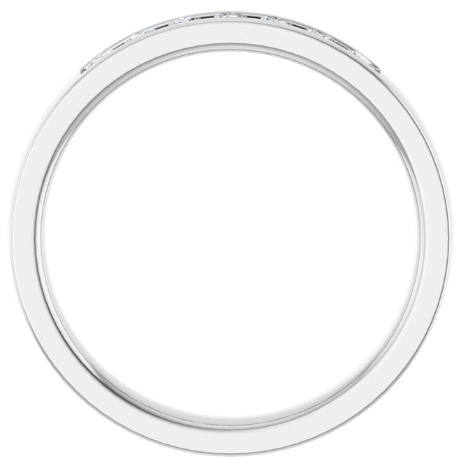 14K Yellow Or White Gold  Round  2 Mm Vs, F+  Polished 1/5 Ctw Lab-Grown Diamond Band Size 7