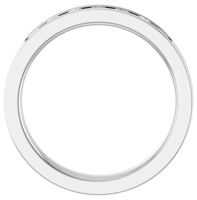14K Yellow Or White Gold  Round  2.5 Mm Vs, F+  Polished 3/8 Ctw Lab-Grown Diamond Band Size 7