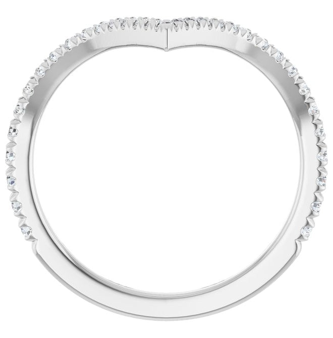 14K Yellow Or White Gold Round 1.5 Mm Polished 1/3 Ctw Lab-Grown Diamond Contour Band
