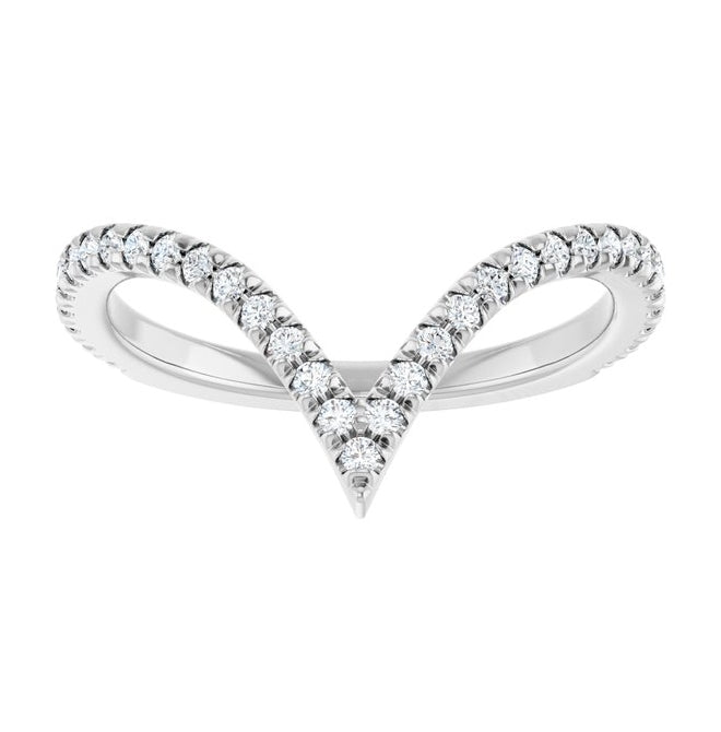 14K Yellow Or White Gold Round 1.5 Mm Polished 1/3 Ctw Lab-Grown Diamond Contour Band