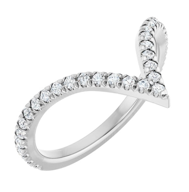 14K Yellow Or White Gold Round 1.5 Mm Polished 1/3 Ctw Lab-Grown Diamond Contour Band