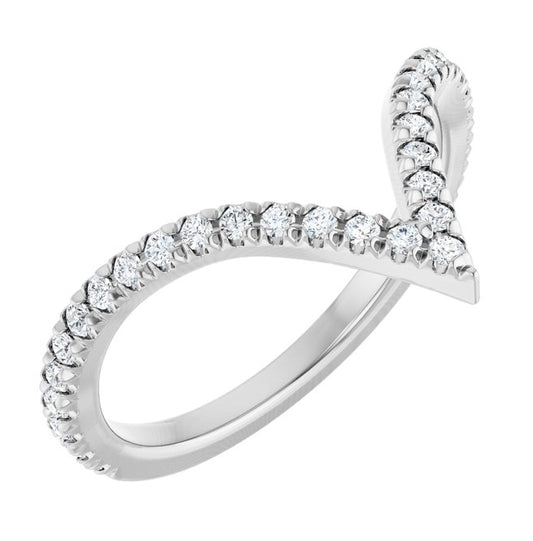 14K Yellow Or White Gold Round 1.5 Mm Polished 1/3 Ctw Lab-Grown Diamond Contour Band