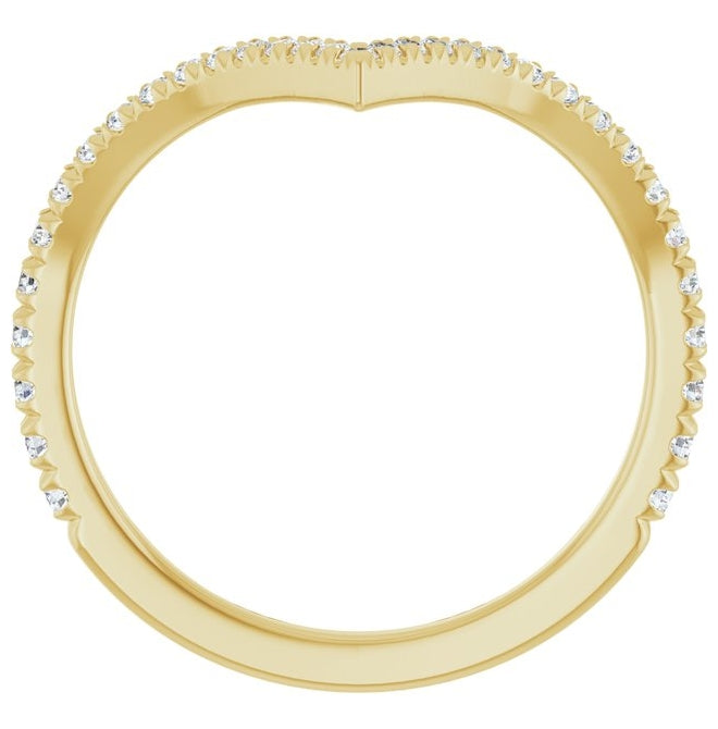14K Yellow Or White Gold Round 1.5 Mm Polished 1/3 Ctw Lab-Grown Diamond Contour Band