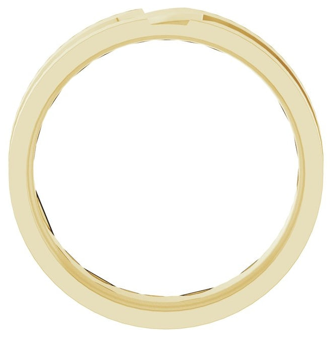 14K Yellow Or White Gold 6 Mm Polished Grooved Comfort-Fit Flat Band